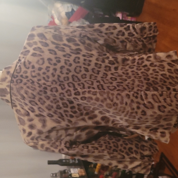 Talbots Cheetah Print Blazer Size 16 - Picture 3 of 12